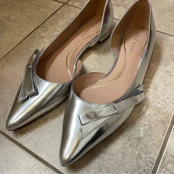 Cole Haan Noella Bow Satin Flats Size 6 1/2 B​ - Picture 3 of 7